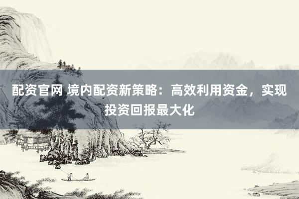 配资官网 境内配资新策略:高效利用资金,实现投资回报最大化
